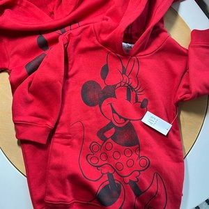 Baby gap Disney Minnie Mouse Disneyland Disney world pullover hoodie dress